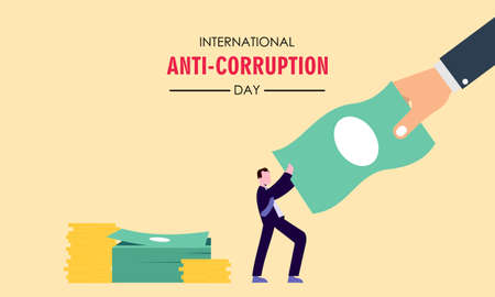 Corruption and political embezzlement and bribery illustrationのイラスト素材