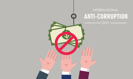 Corruption and political embezzlement and bribery illustrationのイラスト素材