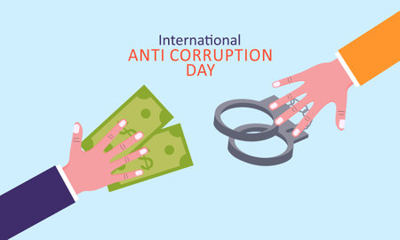 Corruption and political embezzlement and bribery illustrationのイラスト素材