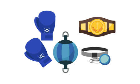 Boxing equipment tools logo vectorのイラスト素材