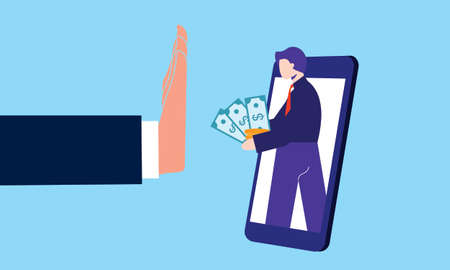 Flat anti corruption day background. Corruption and political embezzlement illustrationのイラスト素材