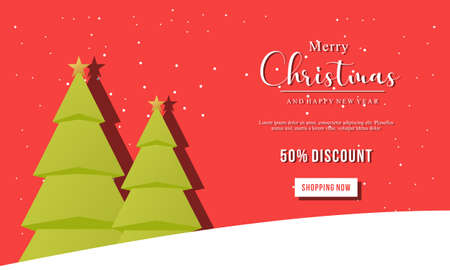 Merry christmas and happy new year sale banner backgroundのイラスト素材