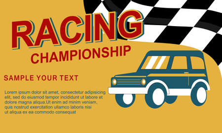 Racing poster creative vector, banner posterのイラスト素材