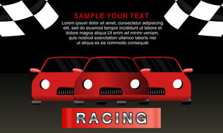 Racing poster creative vector, banner posterのイラスト素材