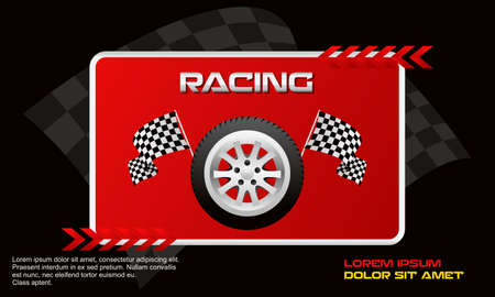 Racing poster creative vector, banner posterのイラスト素材