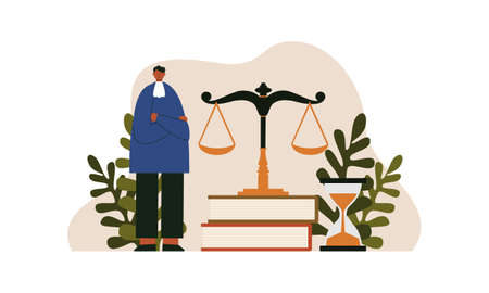 Flat illustration of lawyers day concept illustrationのイラスト素材