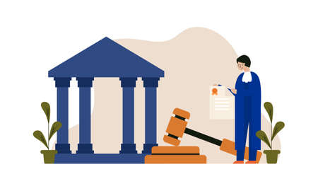 Flat illustration of lawyers day concept illustrationのイラスト素材