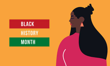 Black history month illustration with woman illustrationのイラスト素材