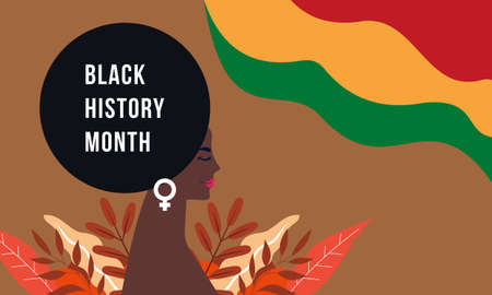 Black history month illustration with woman illustrationのイラスト素材