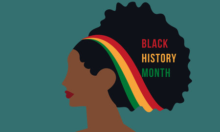 Black history month illustration with woman illustrationのイラスト素材
