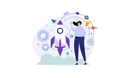 Innovation concept with ideas illustration