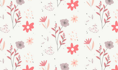 Cute pattern in small flower. Small colorful flowersのイラスト素材