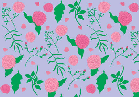 Cute pattern in small flower. Small colorful flowersのイラスト素材