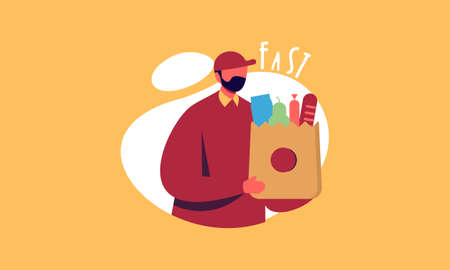 Delivery fast shipping, delivery service logoのイラスト素材