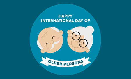 International day of older persons, Elderly background illustrationのイラスト素材