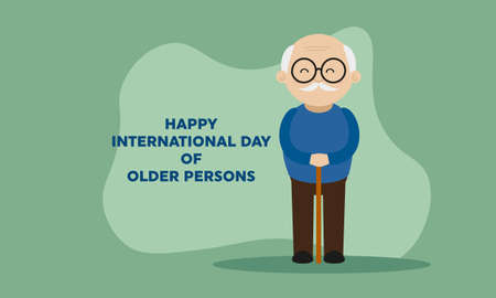 International day of older persons, Elderly background illustrationのイラスト素材