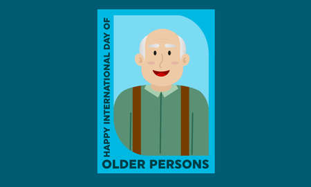 International day of older persons, Elderly background illustrationのイラスト素材