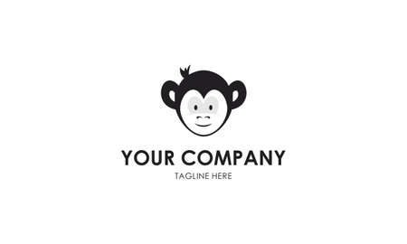 Monkey head logo template vectorのイラスト素材