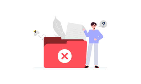No data, empty data concept illustration vector