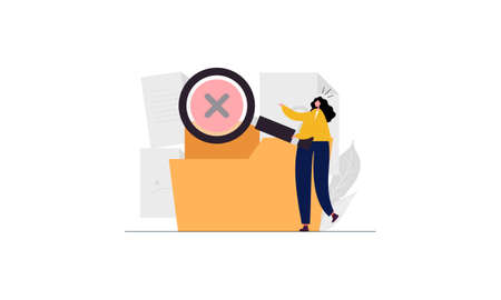 No data, empty data concept illustration vector
