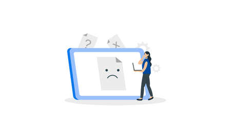 No data, empty data concept illustration vectorのイラスト素材