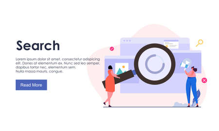 Search concept for landing page illustration