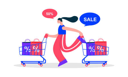 Young girls running for sale big discounts illustrationのイラスト素材