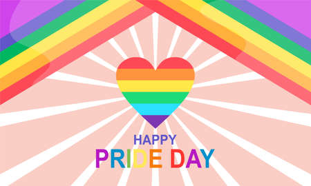 Pride day flag ribbon backgroundのイラスト素材