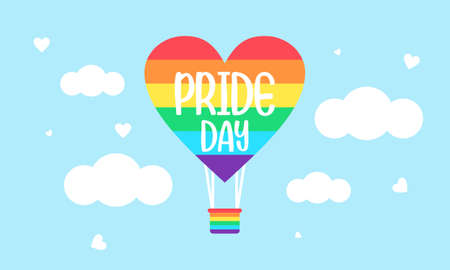 Pride day flag ribbon backgroundのイラスト素材