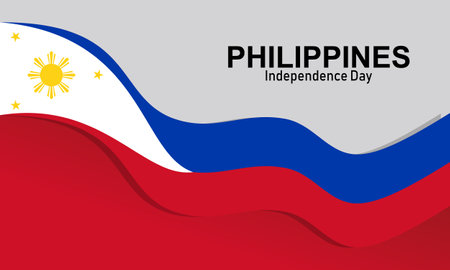 Philippines independence day vector templateのイラスト素材