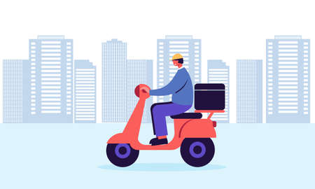 Delivery service, delivery fast shipping concept illustrationのイラスト素材