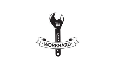 Carpentry workshop and woodwork logo vectorのイラスト素材