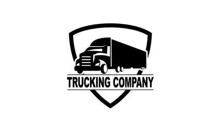 Trucking company logo. Emblem logo concept vectorのイラスト素材