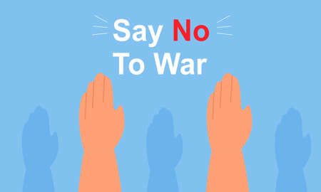 People are against war. Say no to war. Peace to the world illustrationのイラスト素材