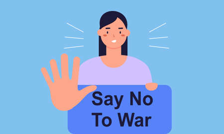 People are against war. Say no to war. Peace to the world illustration