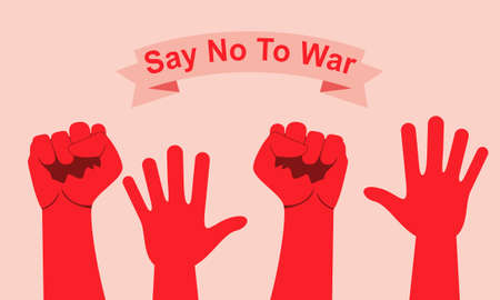 People are against war. Say no to war. Peace to the world illustrationのイラスト素材