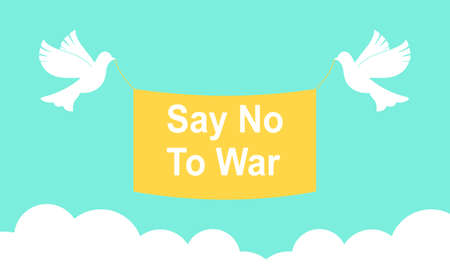 People are against war. Say no to war. Peace to the world illustrationのイラスト素材