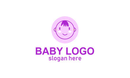 Cute baby logo template vectorのイラスト素材