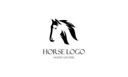 Creative horse logo icon symbol vector design illustrationのイラスト素材