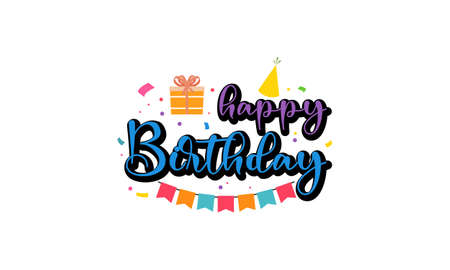 Happy birthday to you vector template designのイラスト素材