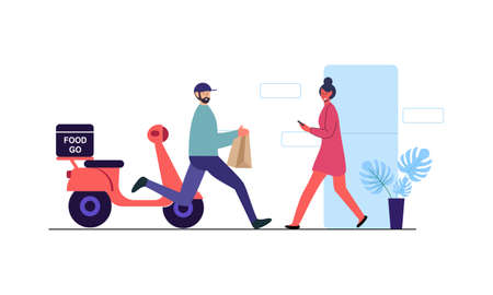 Drive thru, take away concept illustrationのイラスト素材