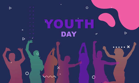 International youth day illustration vectorのイラスト素材
