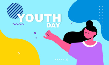 International youth day illustration vector