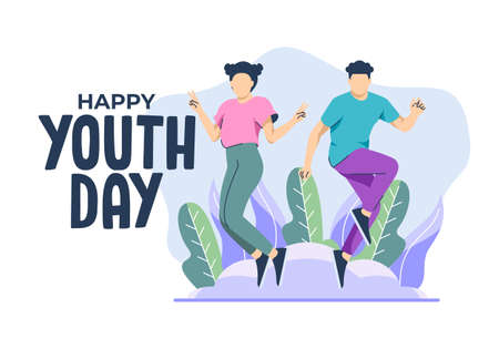 International youth day illustration vector