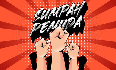 Celebrate of sumpah pemuda or youth pledge day on poster concept
