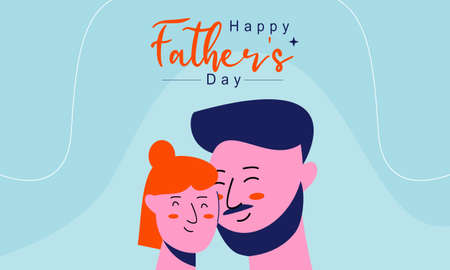 Happy father's day illustration vector. Happy familyのイラスト素材