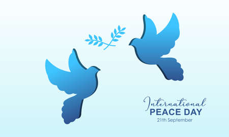 International day of peace concept flat designのイラスト素材