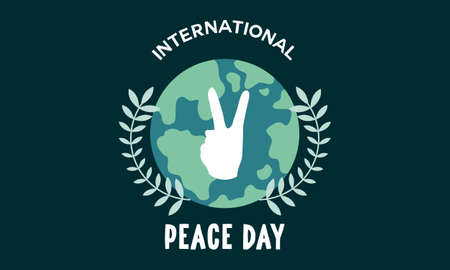 International day of peace concept flat designのイラスト素材