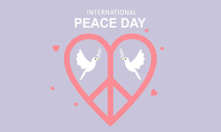 International day of peace concept flat designのイラスト素材