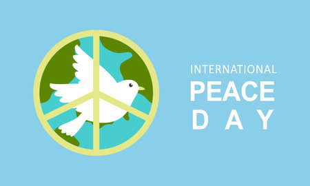 International day of peace concept flat designのイラスト素材